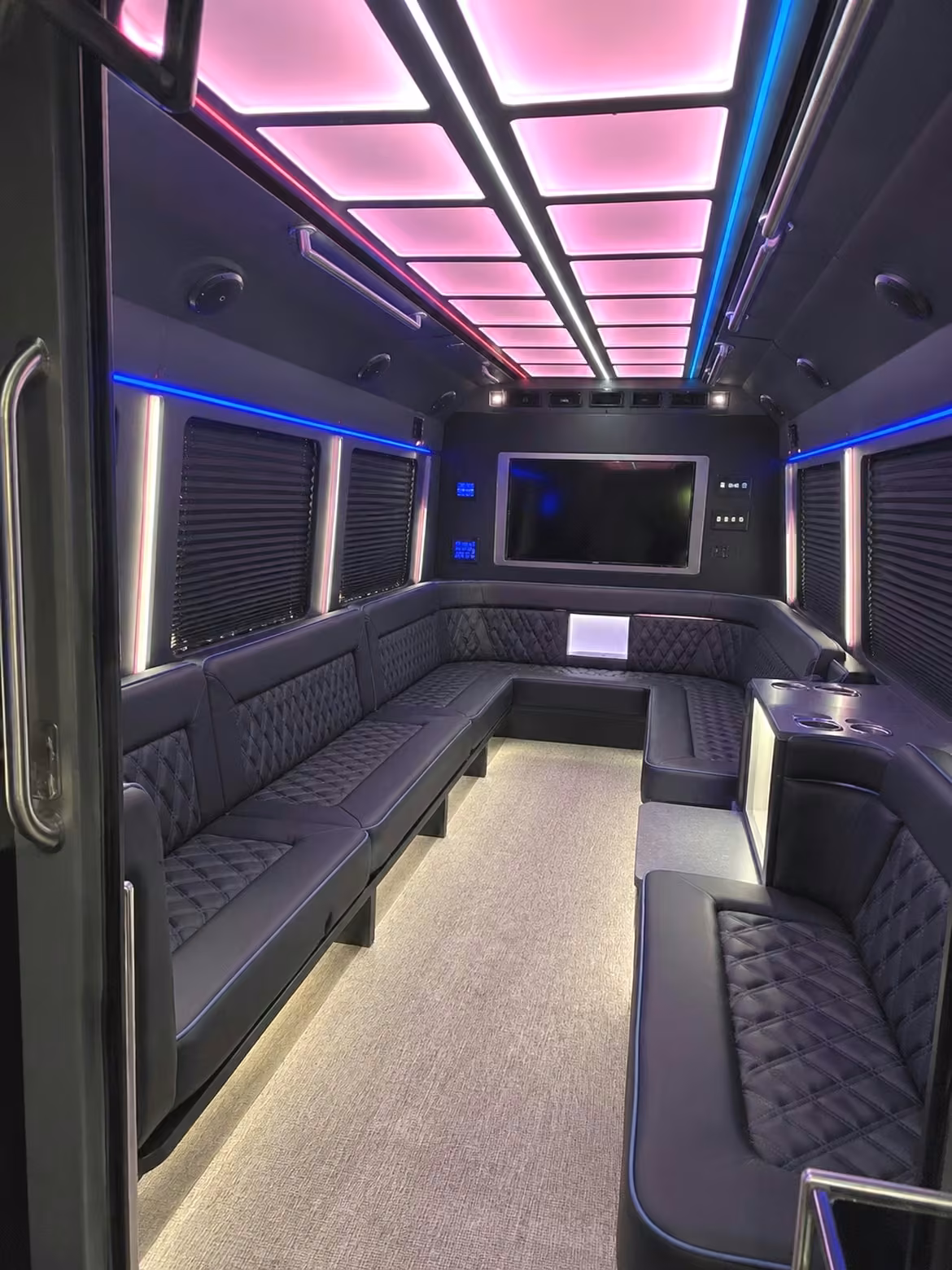 25 passenger party bus inside