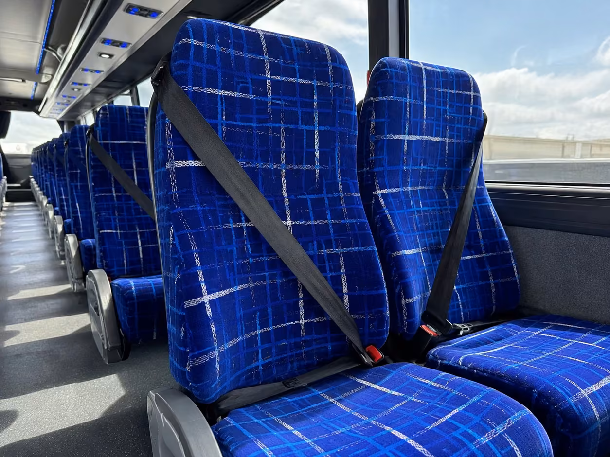 40 56 passenger charter bus inside